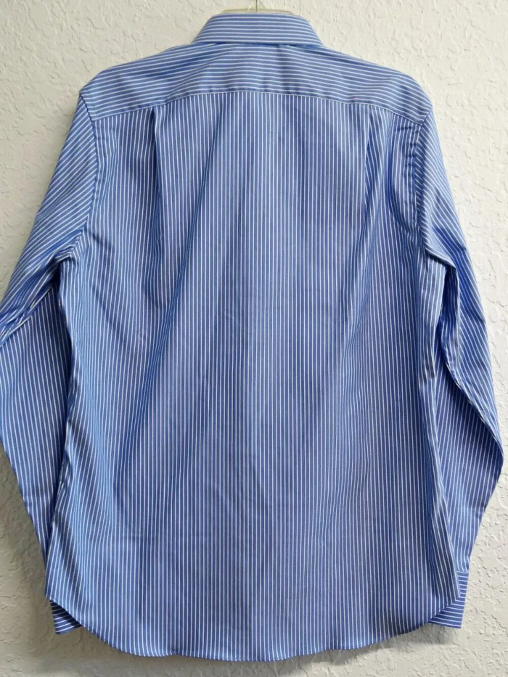 J.Crew Tech Men's M Performance Stretch Dress Shirt Blue White Stripe Classic